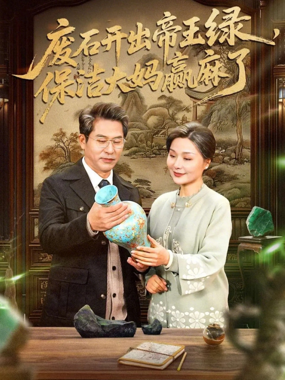 废石开出帝王绿，保洁大妈赢麻了